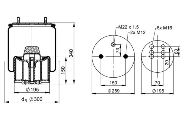 Mech, pneumatické odpružení 4961 N P03