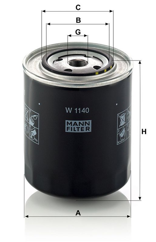 Õlifilter, MANN-FILTER W 1140