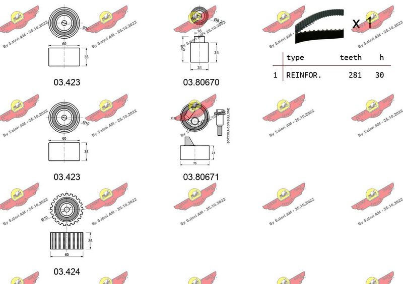 AUTOKIT 04.5185 Timing Belt Kit