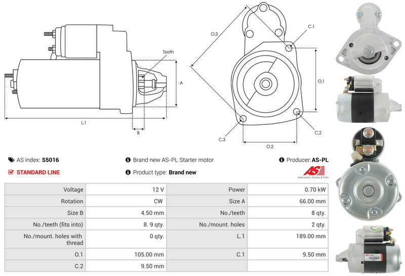 Starter, AS-PL S5016
