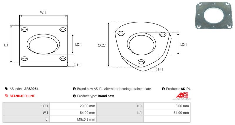 AS-PL ARS9054 Repair Set, alternator