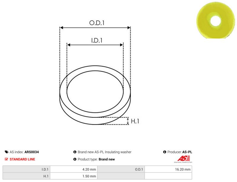 AS-PL ARS0034 Repair Set, alternator