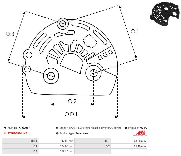 Kaitsekate, generaator, AS-PL APC0017