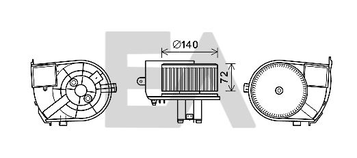 Motor eléctrico, ventilador habitáculo