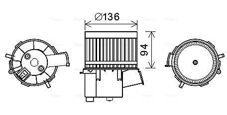 AVA QUALITY COOLING Utastér-ventilátor FT8434