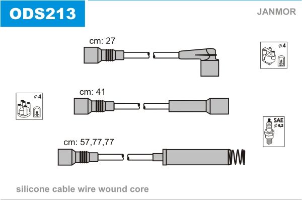 Комплект проводів високої напруги, Janmor ODS213