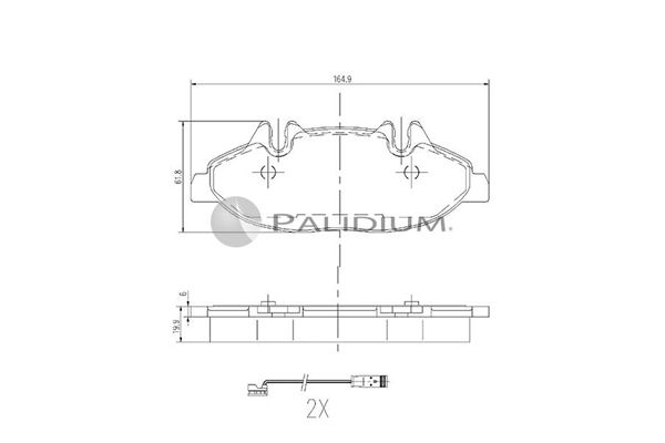 ASHUKI by Palidium fékbetétkészlet, tárcsafék P1-1141
