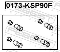 FEBEST 0173-KSP90F Guide Sleeve Kit, brake caliper