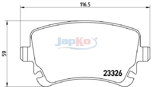 Piduriklotsi komplekt, ketaspidur, JAPKO 510907
