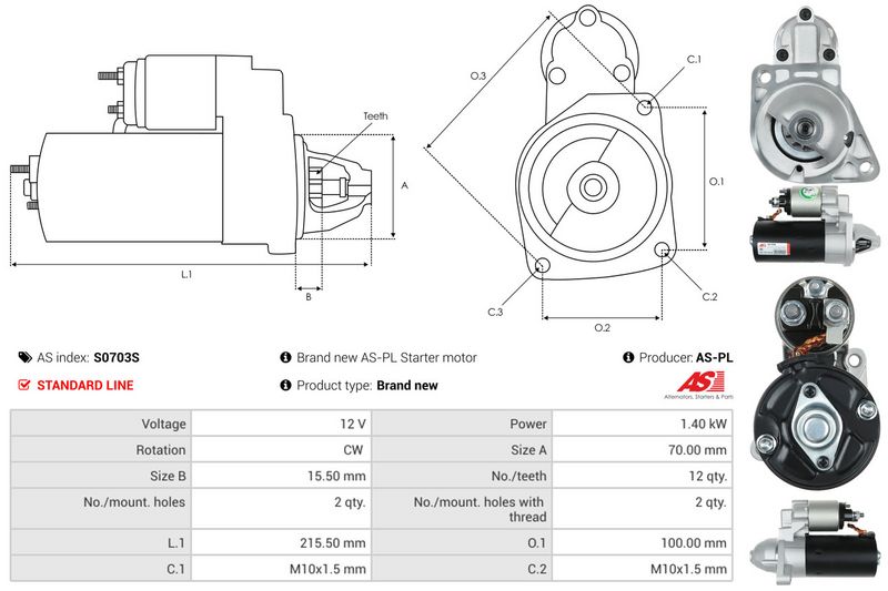 AS-PL S0703S Starter