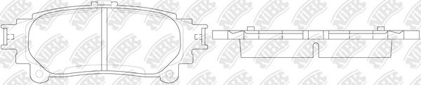 Комплект гальмівних накладок, дискове гальмо, Nibk PN1846
