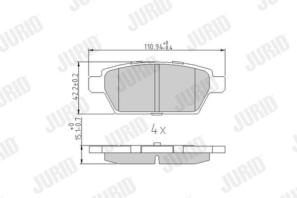 JURID MAZDA Тормозные колодки задн. Mazda 6 2.3