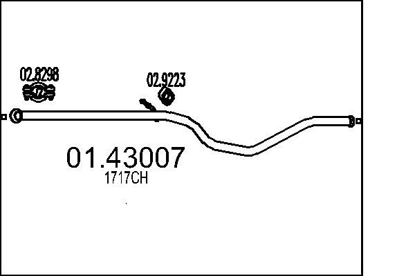 MTS kipufogócső 01.43007