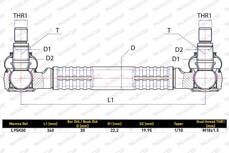 Tyč/vzpěra, stabilizátor L95K00