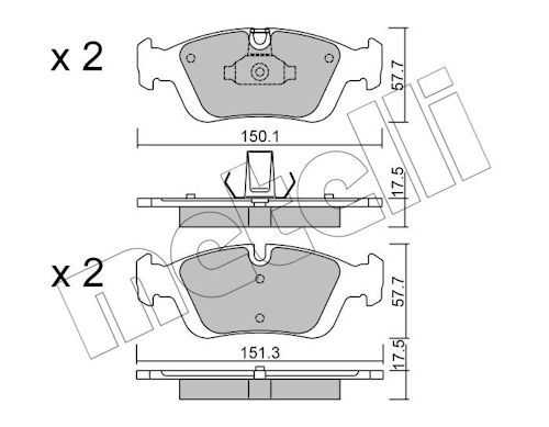 Plaquettes+de+frein+à+disque METELLI 22-0312-0
