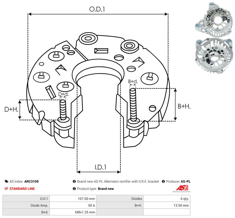 Kaitsekate, generaator, AS-PL ARC3109
