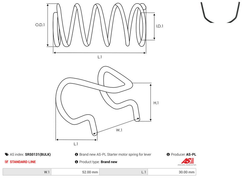 AS-PL SRS0131(BULK) Repair Kit, starter