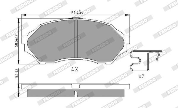 FERODO FDB1455 Brake Pad Set, disc brake