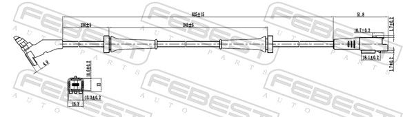 FEBEST 25606-004 Sensor, wheel speed