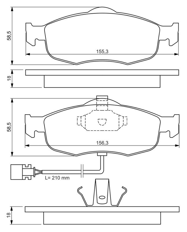BOSCH Plaquettes de frein à disque 0 986 460 971