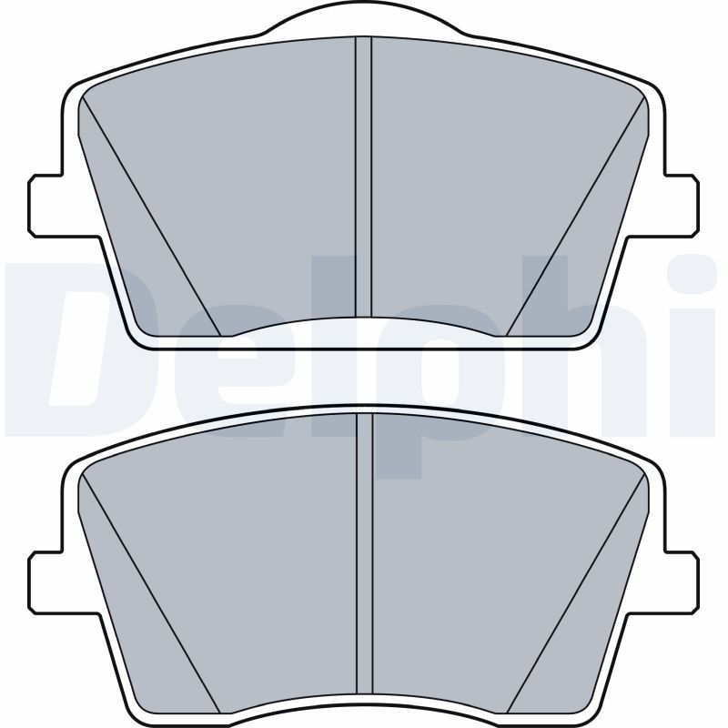 Комплект гальмівних накладок, дискове гальмо, Delphi LP3515