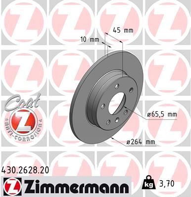 Гальмівний диск, Zimmermann 430.2628.20