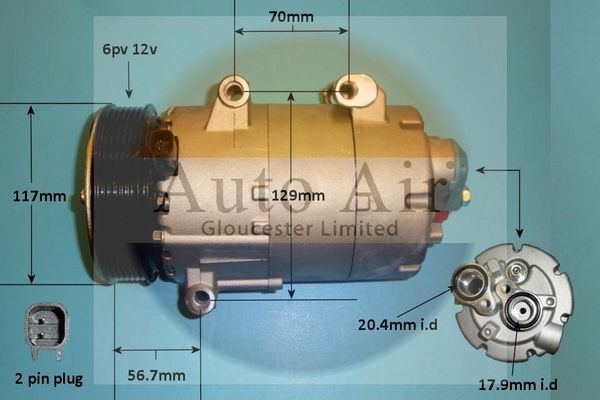 Auto Air Gloucester 14-1139P Compressor, air conditioning