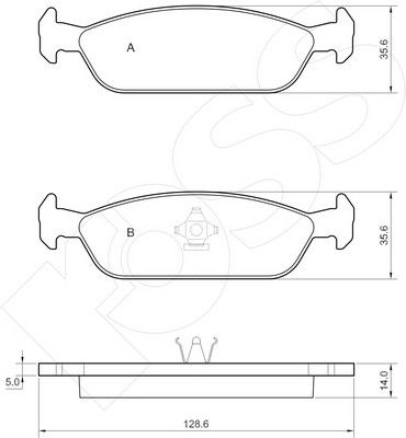 1-GNC R-444 - Brake Pad Set, disc brake