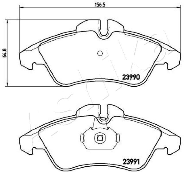 ASHIKA 50-00-0537 Brake Pad Set, disc brake