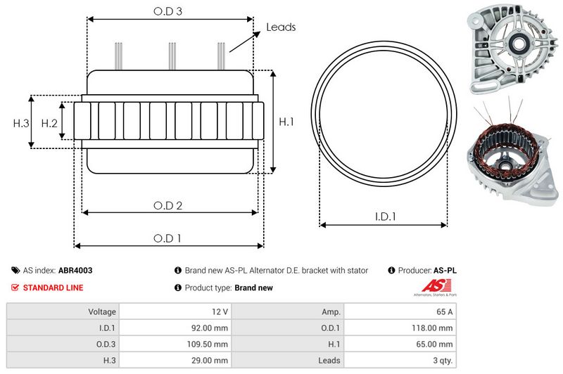 Kaitsekate, generaator, AS-PL ABR4003
