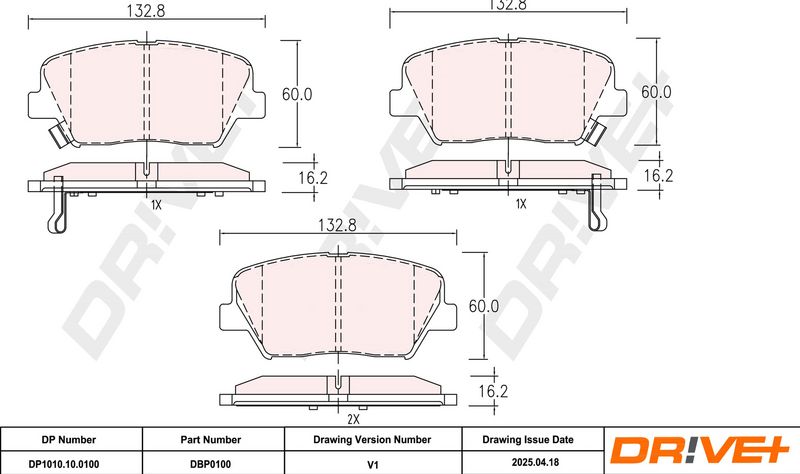 Set placute frana,frana disc DP1010.10.0100 Dr!ve+
