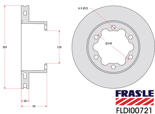 Brzdový kotouč FLDI00721