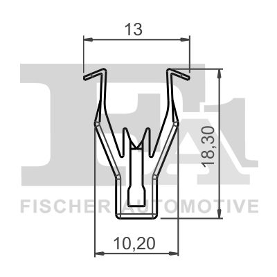 FA1 78-40012.5 Clip, trim/protection strip