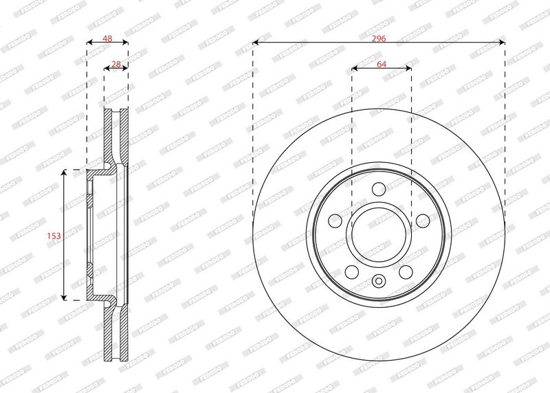 FERODO Disque de frein DDF2888C