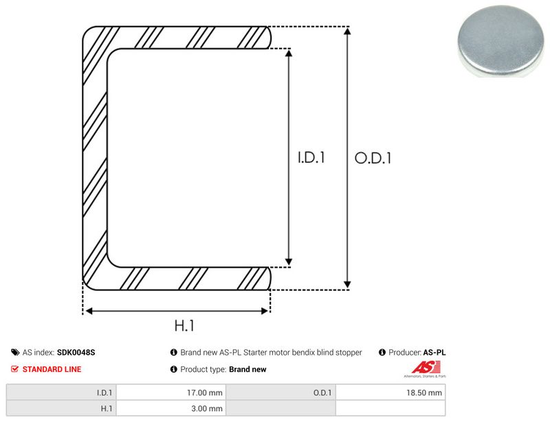 Remondikomplekt, Starter, AS-PL SDK0048S