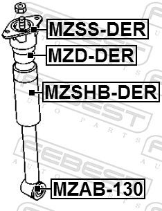 FEBEST MZAB-130 Bush, shock absorber