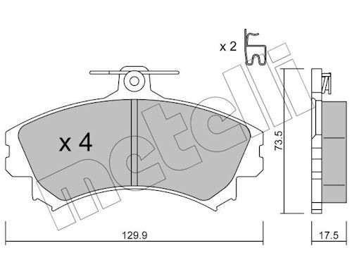 Plaquettes+de+frein+à+disque METELLI 22-0216-1