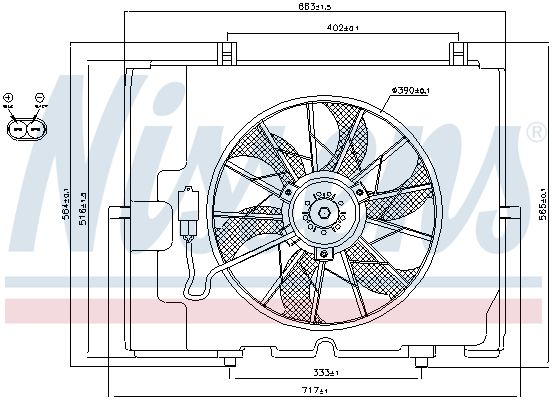 NISSENS 85653 Fan, engine cooling