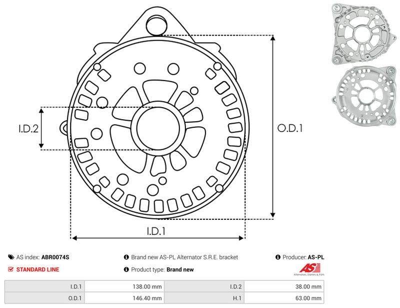 Kaitsekate, generaator, AS-PL ABR0074S