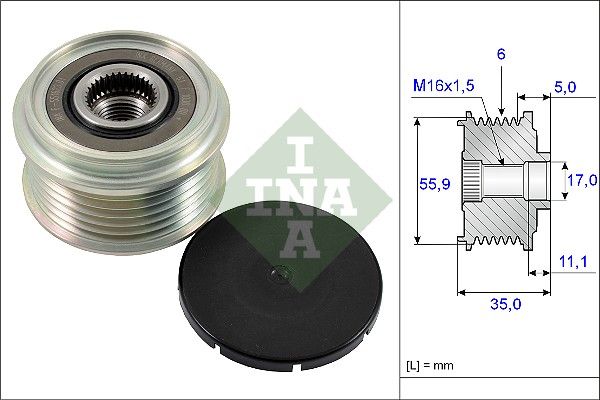 Schaeffler INA generátor szabadonfutó 535 0222 10