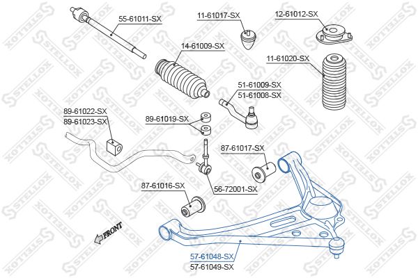 STELLOX 57-61048-SX Control/Trailing Arm, wheel suspension