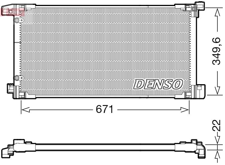 DENSO kondenzátor, klíma DCN50114