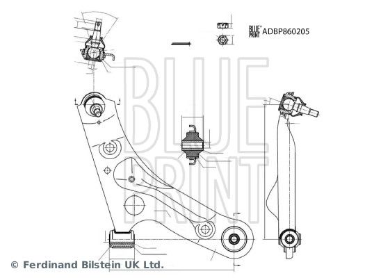 BLUE PRINT lengőkar, kerékfelfüggesztés ADBP860205