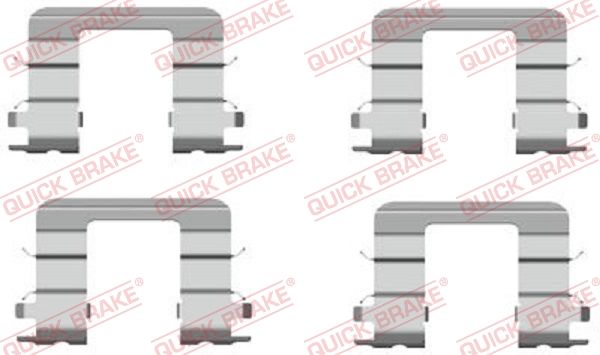 Комплект приладдя, накладка дискового гальма, Quick Brake 109-1696