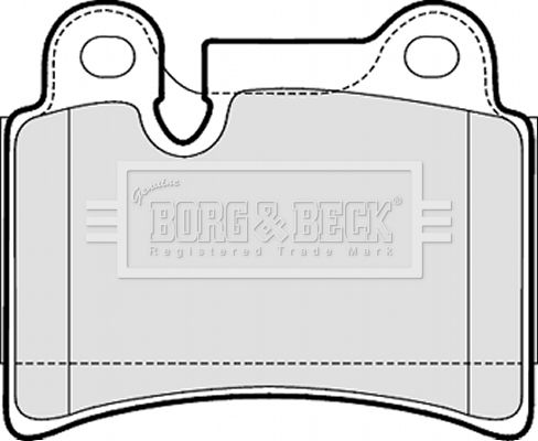 Комплект гальмівних накладок, дискове гальмо, Borg & Beck BBP2053