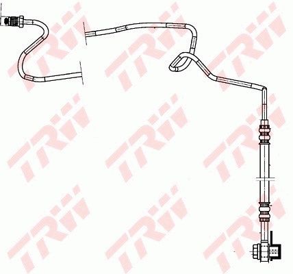 Гальмівний шланг, 335мм, VAG A3/BORA/GOLF 4/OCTAVIA 97- задн.прав., Trw PHD942