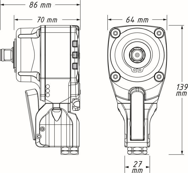 HAZET 9012PTT Impact Wrench (compressed air)
