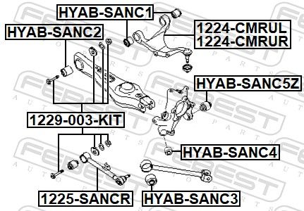 FEBEST 1224-CMRUR Control/Trailing Arm, wheel suspension