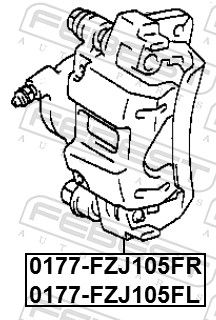 FEBEST 0177-FZJ105FL Brake Caliper