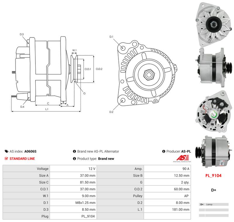 Generaator, AS-PL A0606S